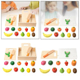 Maxbell Cutting Play Pretend Food Kitchen Accessories for Boy Girl Ages 3+ Years Old