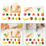Maxbell Cutting Play Pretend Food Kitchen Accessories for Boy Girl Ages 3+ Years Old