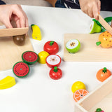 Maxbell Cutting Play Pretend Food Kitchen Accessories for Boy Girl Ages 3+ Years Old