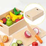 Maxbell Cutting Play Pretend Food Kitchen Accessories for Boy Girl Ages 3+ Years Old