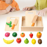 Maxbell Cutting Play Pretend Food Kitchen Accessories for Boy Girl Ages 3+ Years Old