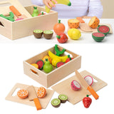 Maxbell Cutting Play Pretend Food Kitchen Accessories for Boy Girl Ages 3+ Years Old