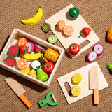 Maxbell Cutting Play Pretend Food Kitchen Accessories for Boy Girl Ages 3+ Years Old