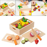 Maxbell Cutting Play Pretend Food Kitchen Accessories for Boy Girl Ages 3+ Years Old