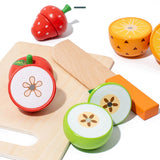 Maxbell Cutting Play Pretend Food Kitchen Accessories for Boy Girl Ages 3+ Years Old