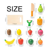 Maxbell Cutting Play Pretend Food Kitchen Accessories for Boy Girl Ages 3+ Years Old