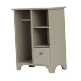 Maxbell 1/12 Dollhouse Furniture Wood Wardrobe Handmade Decoration Opening Accessory Gray Green