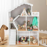 Maxbell 1/12 Dollhouse Furniture Wood Wardrobe Handmade Decoration Opening Accessory Gray Green