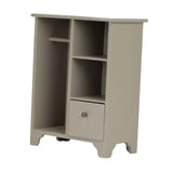 Maxbell 1/12 Dollhouse Furniture Wood Wardrobe Handmade Decoration Opening Accessory Gray Green