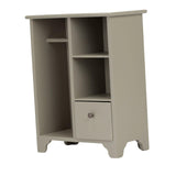 Maxbell 1/12 Dollhouse Furniture Wood Wardrobe Handmade Decoration Opening Accessory Gray Green