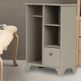 Maxbell 1/12 Dollhouse Furniture Wood Wardrobe Handmade Decoration Opening Accessory Gray Green