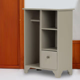 Maxbell 1/12 Dollhouse Furniture Wood Wardrobe Handmade Decoration Opening Accessory Gray Green