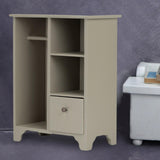 Maxbell 1/12 Dollhouse Furniture Wood Wardrobe Handmade Decoration Opening Accessory Gray Green