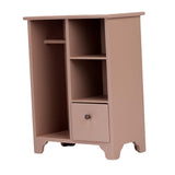 Maxbell 1/12 Dollhouse Furniture Wood Wardrobe Handmade Decoration Opening Accessory Pink