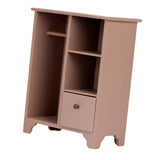 Maxbell 1/12 Dollhouse Furniture Wood Wardrobe Handmade Decoration Opening Accessory Pink