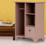 Maxbell 1/12 Dollhouse Furniture Wood Wardrobe Handmade Decoration Opening Accessory Pink