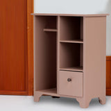 Maxbell 1/12 Dollhouse Furniture Wood Wardrobe Handmade Decoration Opening Accessory Pink