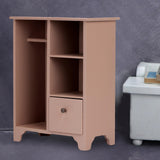 Maxbell 1/12 Dollhouse Furniture Wood Wardrobe Handmade Decoration Opening Accessory Pink