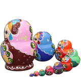 Maxbell 10 Pieces Russian Nesting Doll Matryoshka Doll for Tabletop Home Collectible