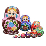Maxbell 10 Pieces Russian Nesting Doll Matryoshka Doll for Tabletop Home Collectible