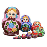 Maxbell 10 Pieces Russian Nesting Doll Matryoshka Doll for Tabletop Home Collectible