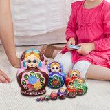 Maxbell 10 Pieces Russian Nesting Doll Matryoshka Doll for Tabletop Home Collectible