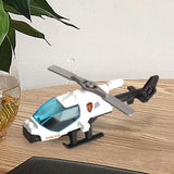 Maxbell Diecast Alloy Helicopter Ornament for Kids Adults Birthday Gift Airplane Toy white