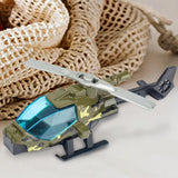 Maxbell Diecast Alloy Helicopter Ornament for Kids Adults Birthday Gift Airplane Toy green