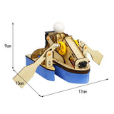 Maxbell Mini Boat Model Kits Self Assembly Brain Teaser Building Model Toy Kids Gift
