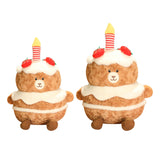 Maxbell Birthday Cake Bear Doll Lucky Stuffed Animal Toy for Office Home Party Favor 25cm