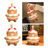 Maxbell Birthday Cake Bear Doll Lucky Stuffed Animal Toy for Office Home Party Favor 25cm