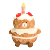 Maxbell Birthday Cake Bear Doll Lucky Stuffed Animal Toy for Office Home Party Favor 25cm