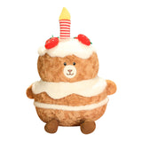 Maxbell Birthday Cake Bear Doll Lucky Stuffed Animal Toy for Office Home Party Favor 25cm