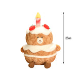 Maxbell Birthday Cake Bear Doll Lucky Stuffed Animal Toy for Office Home Party Favor 25cm