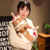 Maxbell Birthday Cake Bear Doll Lucky Stuffed Animal Toy for Office Home Party Favor 32cm