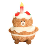 Maxbell Birthday Cake Bear Doll Lucky Stuffed Animal Toy for Office Home Party Favor 32cm