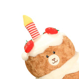 Maxbell Birthday Cake Bear Doll Lucky Stuffed Animal Toy for Office Home Party Favor 32cm
