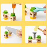 Maxbell Kids Tool Belt Educational Toy Wood Toy Set for Children Birthday Gifts Kids