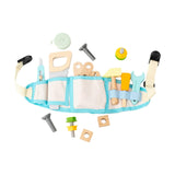Maxbell Kids Tool Belt Educational Toy Wood Toy Set for Children Birthday Gifts Kids