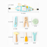 Maxbell Kids Tool Belt Educational Toy Wood Toy Set for Children Birthday Gifts Kids