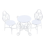 Maxbell Dollhouse Garden Table Chair Set Iron Fairy Garden Ornaments for Photo Props