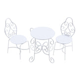 Maxbell Dollhouse Garden Table Chair Set Iron Fairy Garden Ornaments for Photo Props