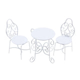 Maxbell Dollhouse Garden Table Chair Set Iron Fairy Garden Ornaments for Photo Props