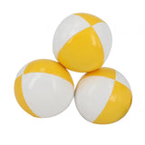Maxbell 3x Toss Ball Funny Portable Juggle Balls for Training Backyard Entertainment yellow and white