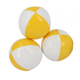 Maxbell 3x Toss Ball Funny Portable Juggle Balls for Training Backyard Entertainment yellow and white