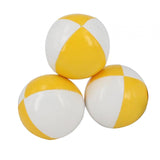 Maxbell 3x Toss Ball Funny Portable Juggle Balls for Training Backyard Entertainment yellow and white