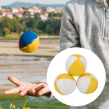 Maxbell 3x Toss Ball Funny Portable Juggle Balls for Training Backyard Entertainment yellow and white