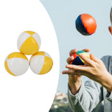 Maxbell 3x Toss Ball Funny Portable Juggle Balls for Training Backyard Entertainment yellow and white