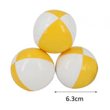 Maxbell 3x Toss Ball Funny Portable Juggle Balls for Training Backyard Entertainment yellow and white