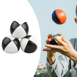 Maxbell 3x Toss Ball Funny Portable Juggle Balls for Training Backyard Entertainment black and white